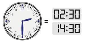 Aprender el reloj digital - la hora digital con Mathefritz