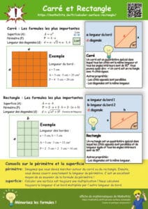 Poster Rechteck und Quadrat Französisch